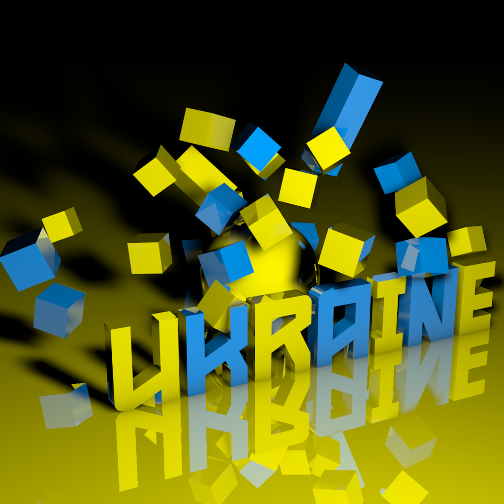 Слово из кубиков Украина