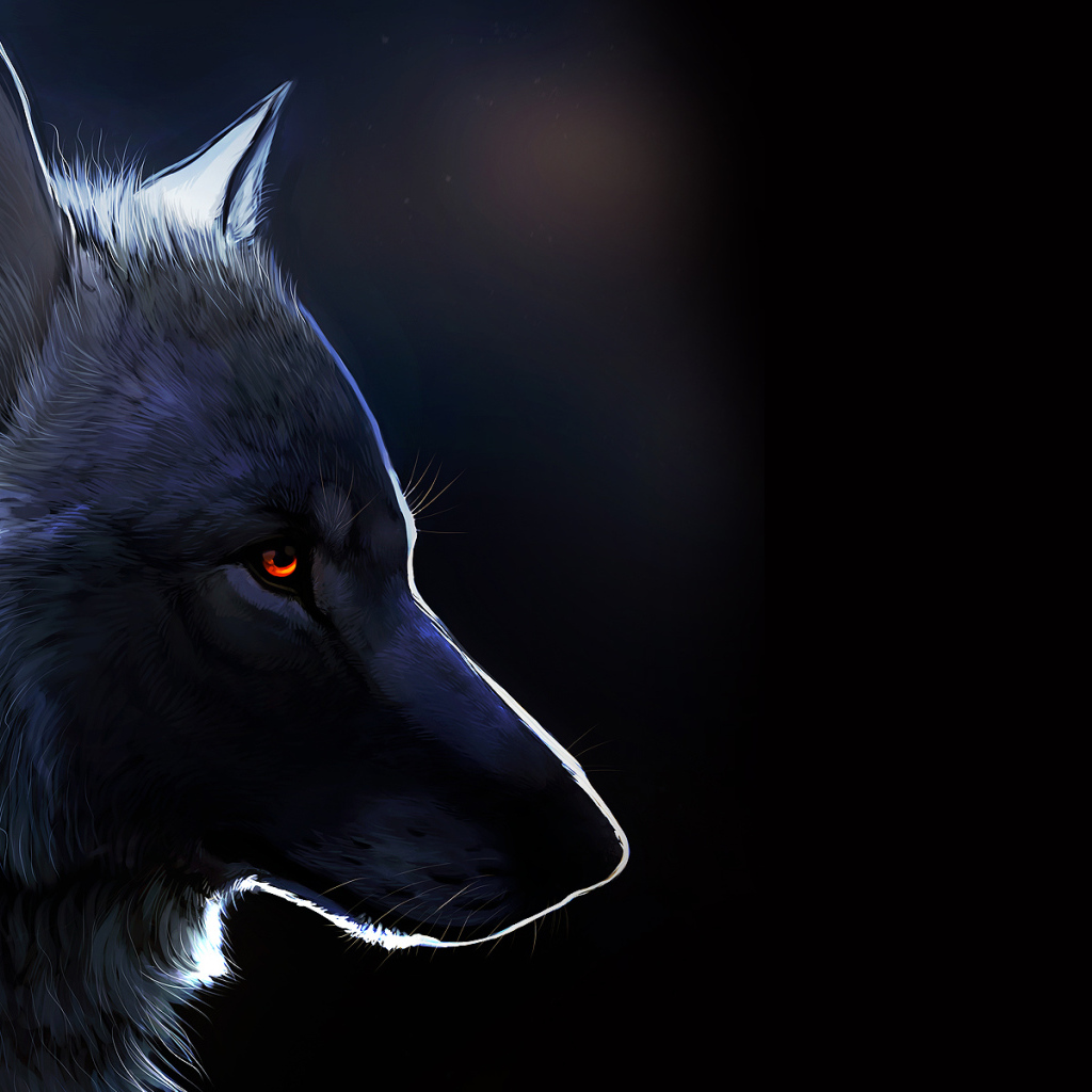 Волк с горящими глазами