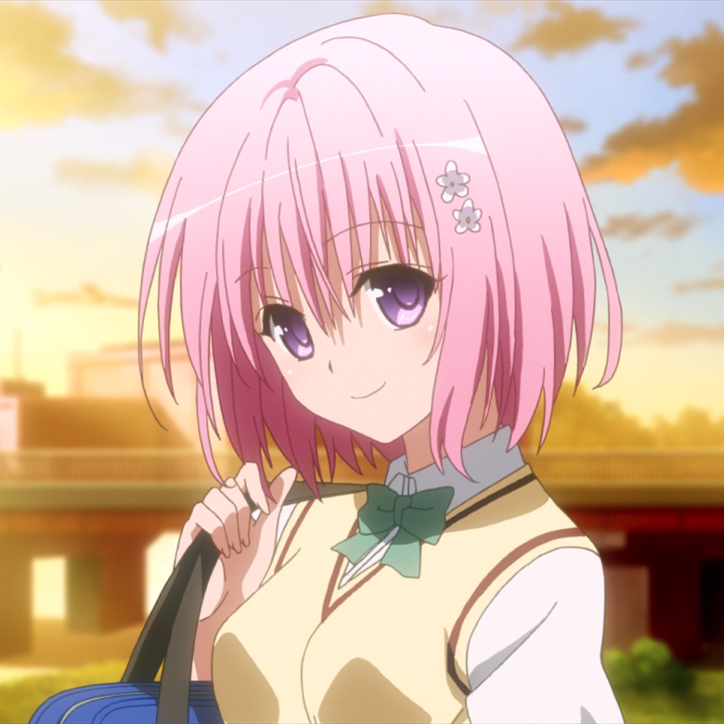 Девушка с розовыми волосами в аниме Любовь и прочие неприятности