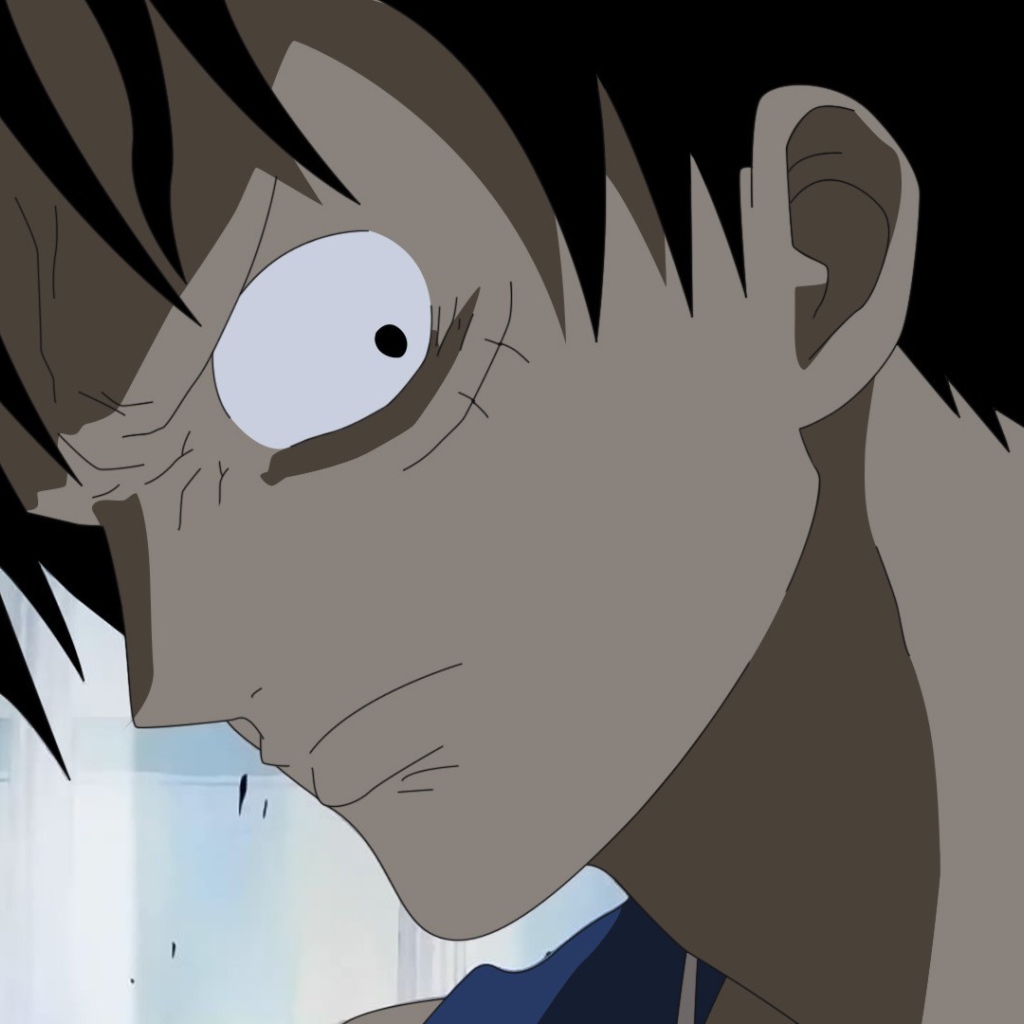 Злой взгляд персонажа аниме Большой куш