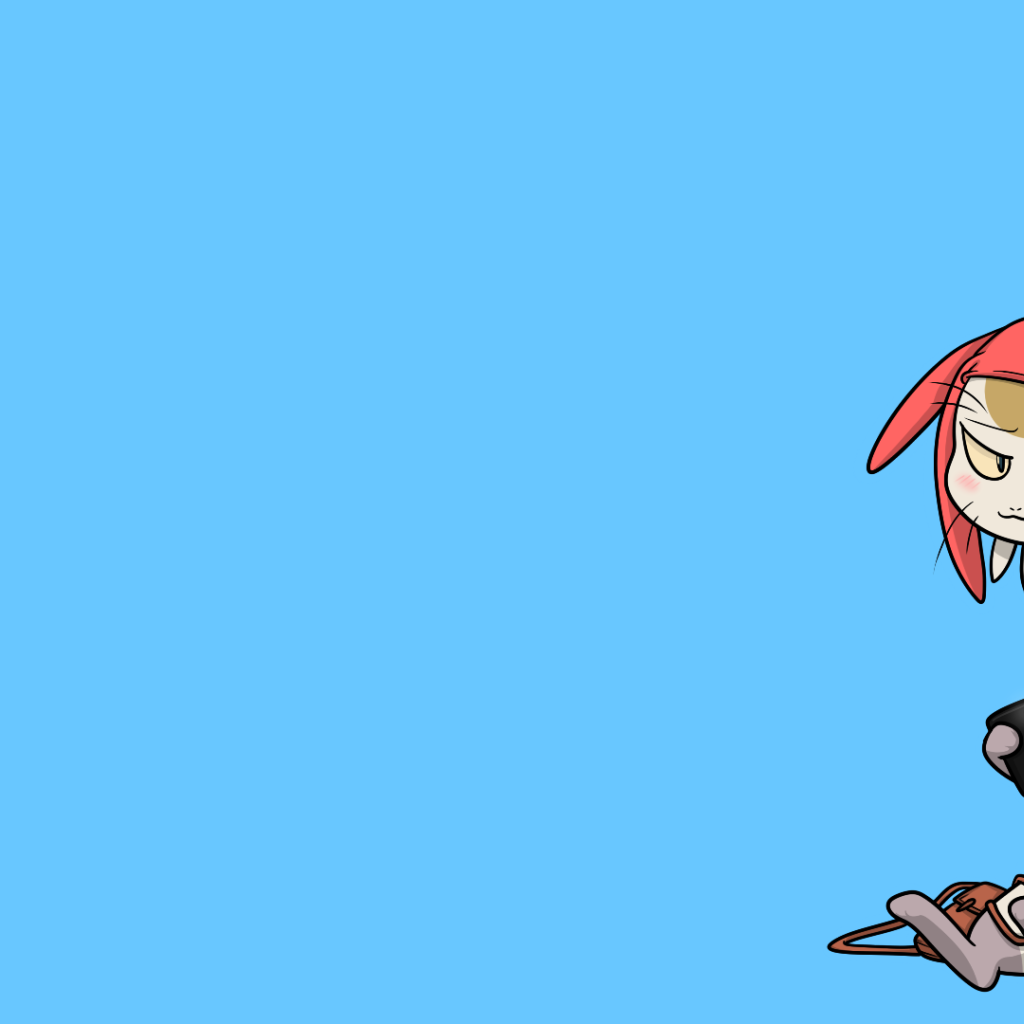 Персонаж аниме Космический Денди на голубом фоне