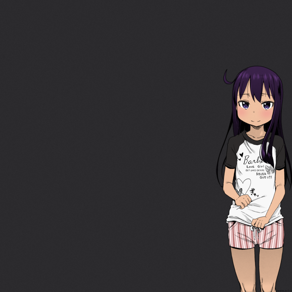 Девушка аниме Arekusa Mahone на черном фоне