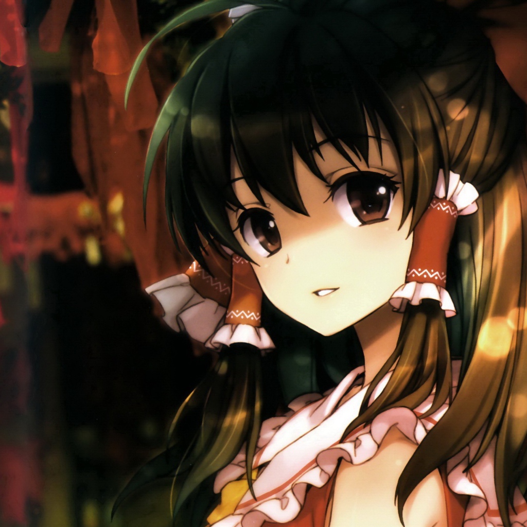 Девушка аниме Hakurei Reimu