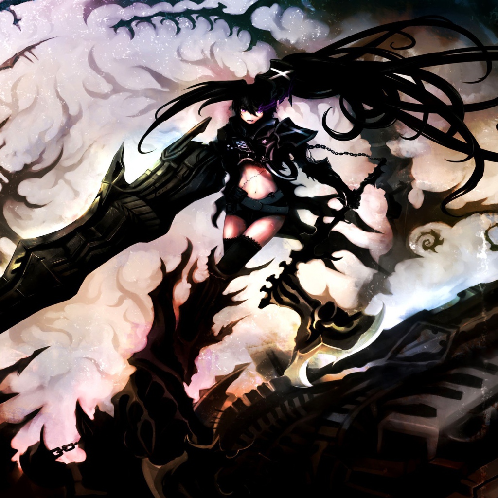 Девушка аниме Insane Black Rock Shooter