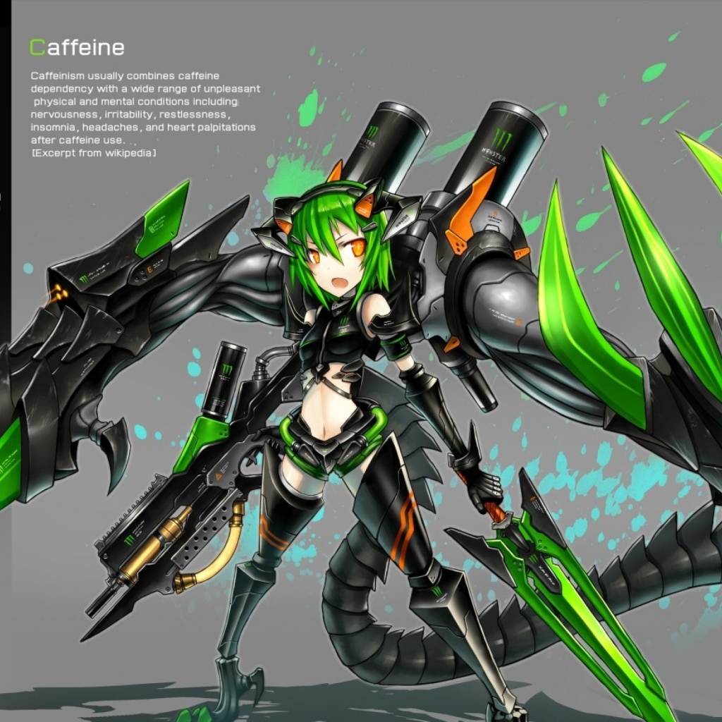 Девушка аниме Monster Energy