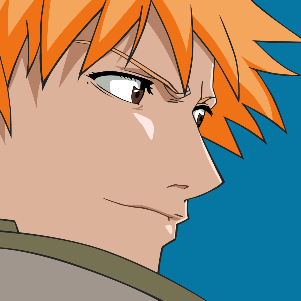 Персонаж аниме с оранжевыми волосами