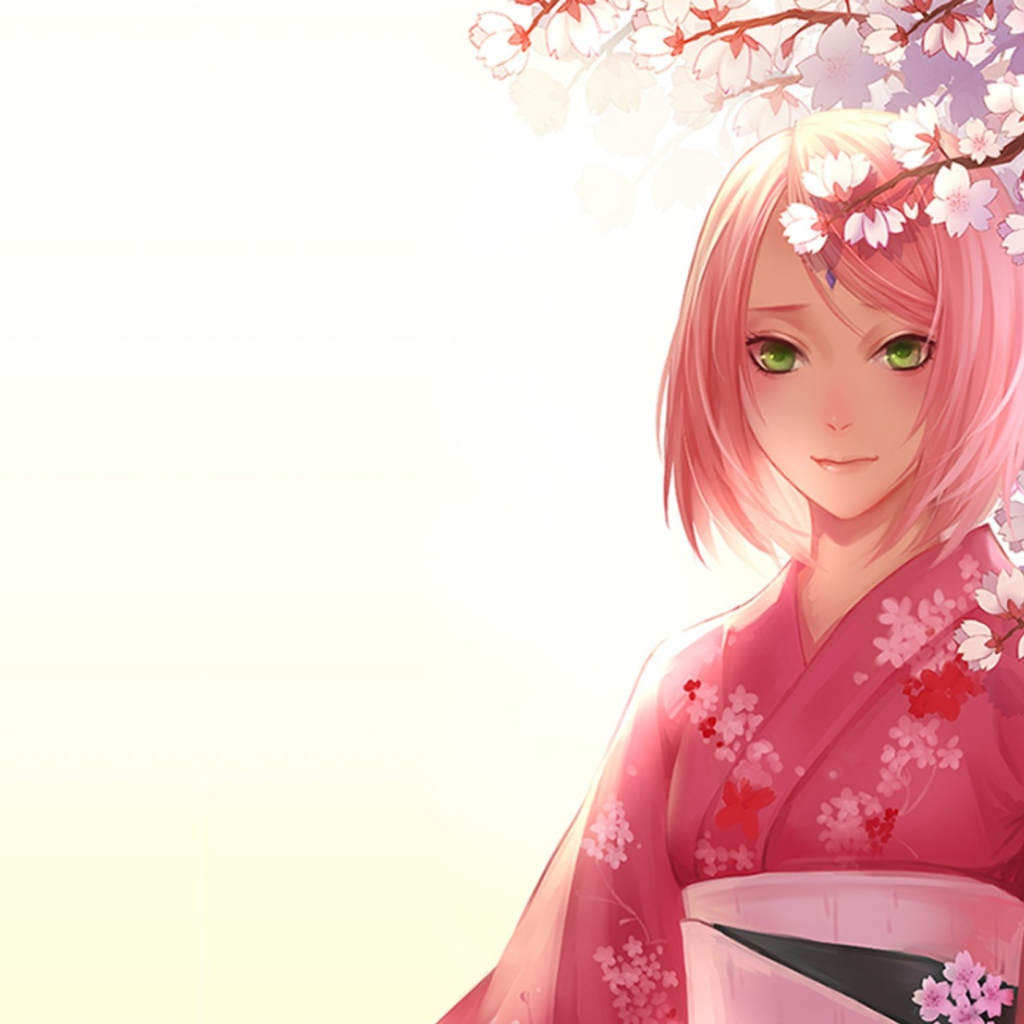 Девушка аниме Сакура Харуно
