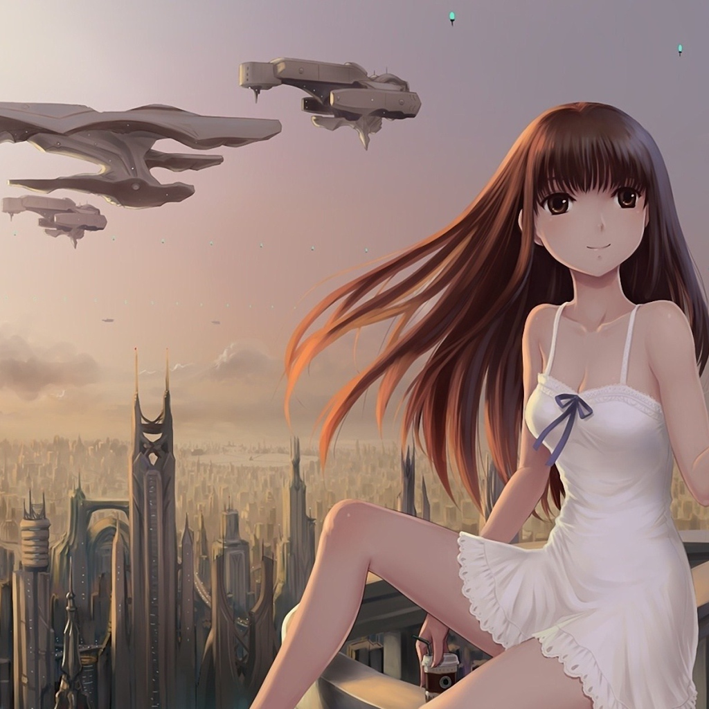 Девушка аниме в фантастической манге