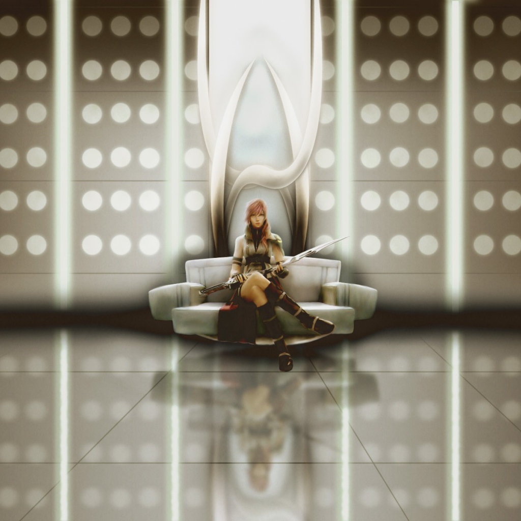 Девушка аниме на престоле