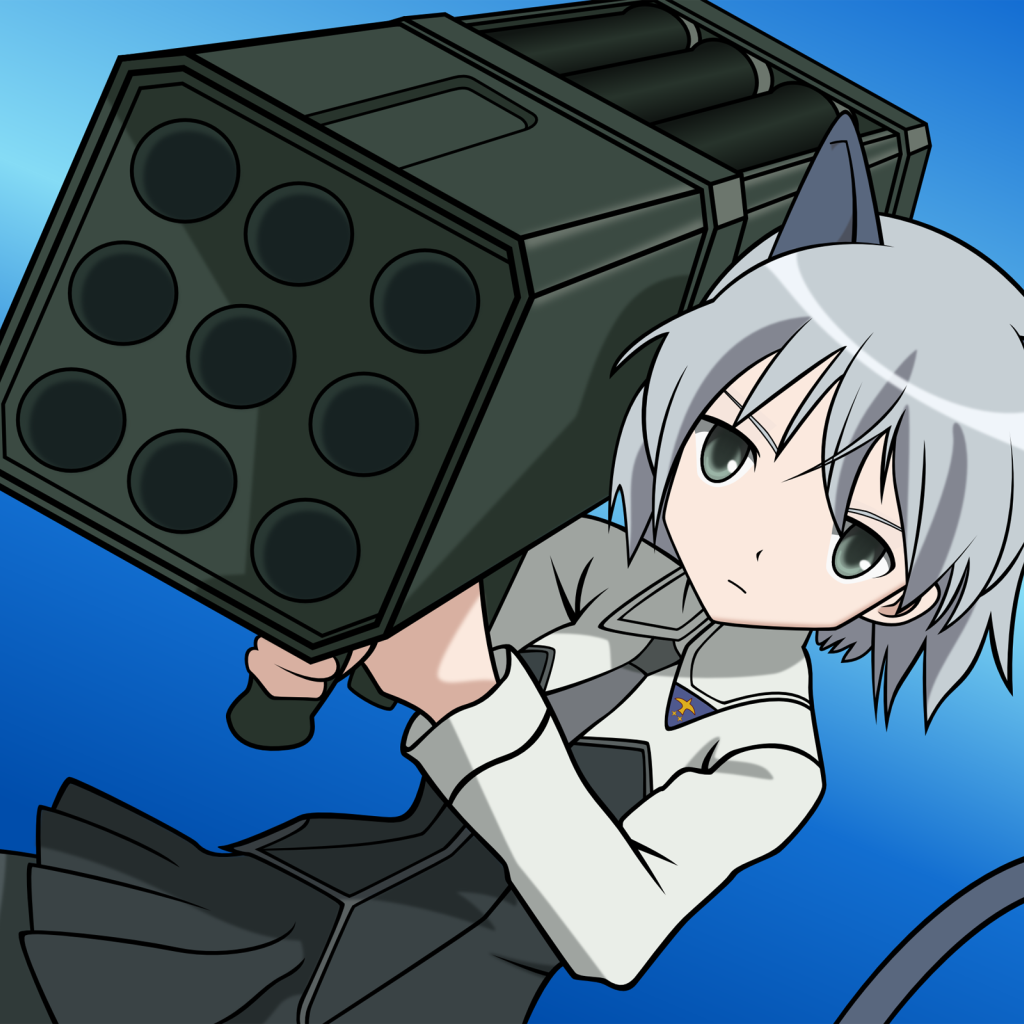 Девушка из аниме Штурмовые ведьмы