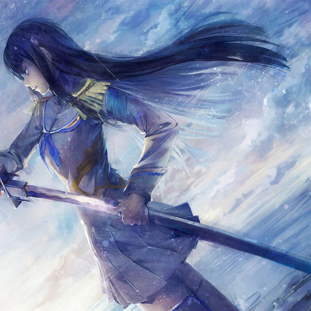 Девушка аниме с катаной Kill la Kill