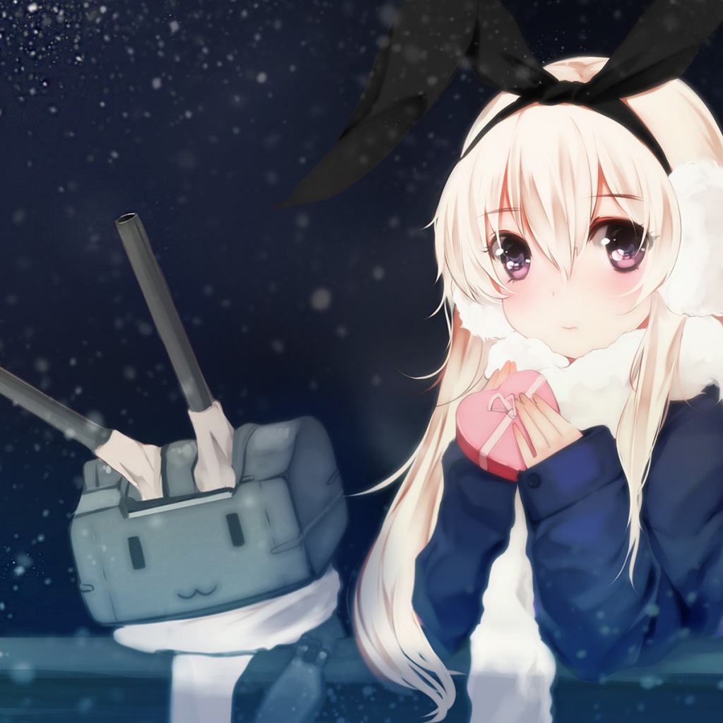 Девушка аниме с роботом