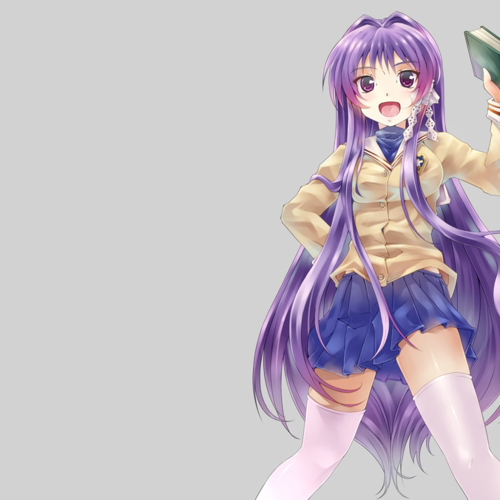 Аниме девушка с книгой в руке