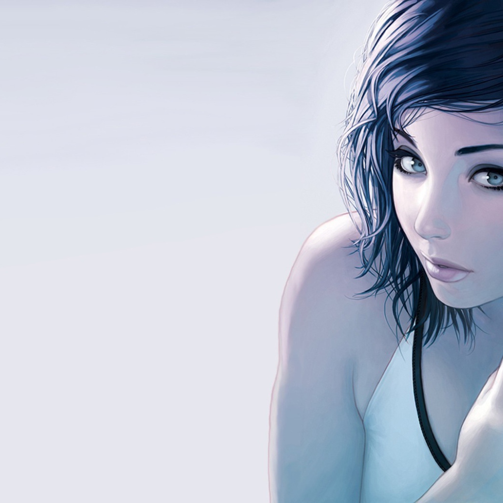 Девушка в наушниках аниме