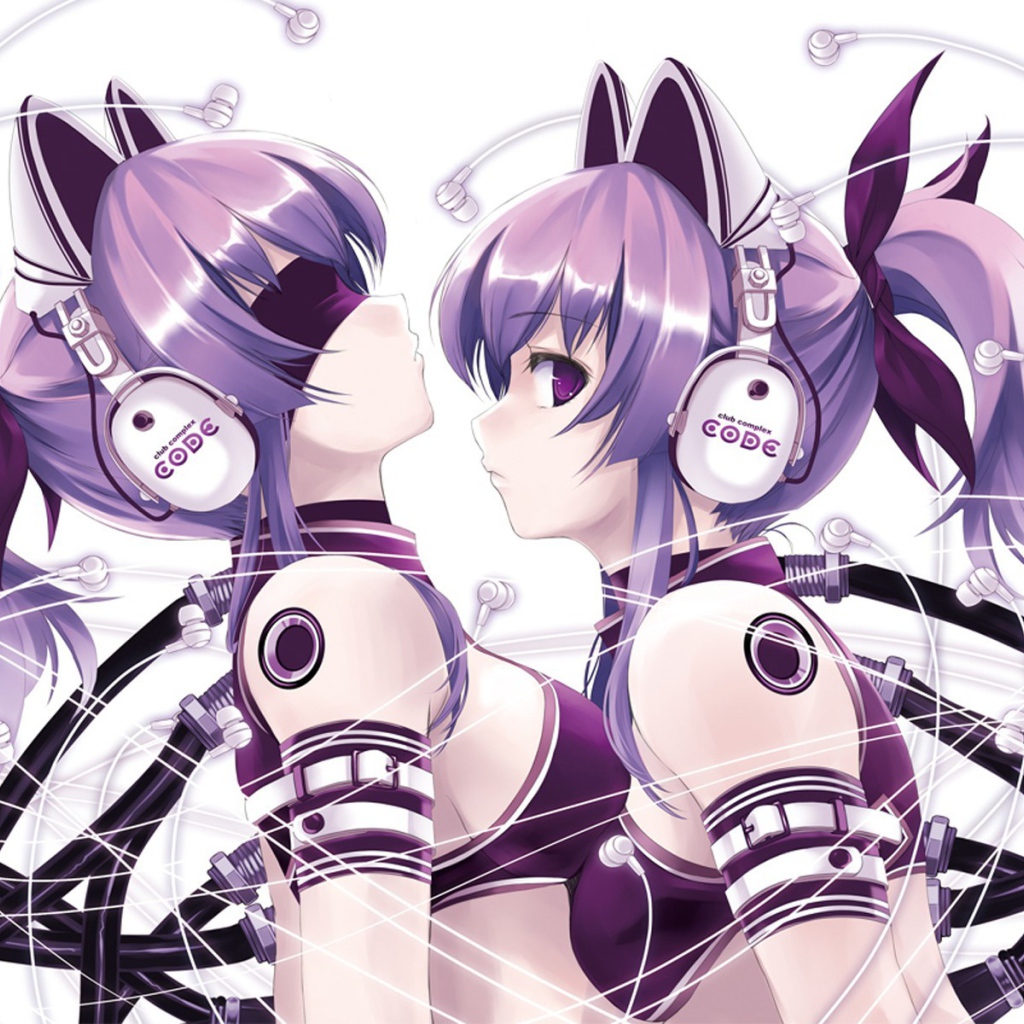 Аниме девушки подключены к кабелям