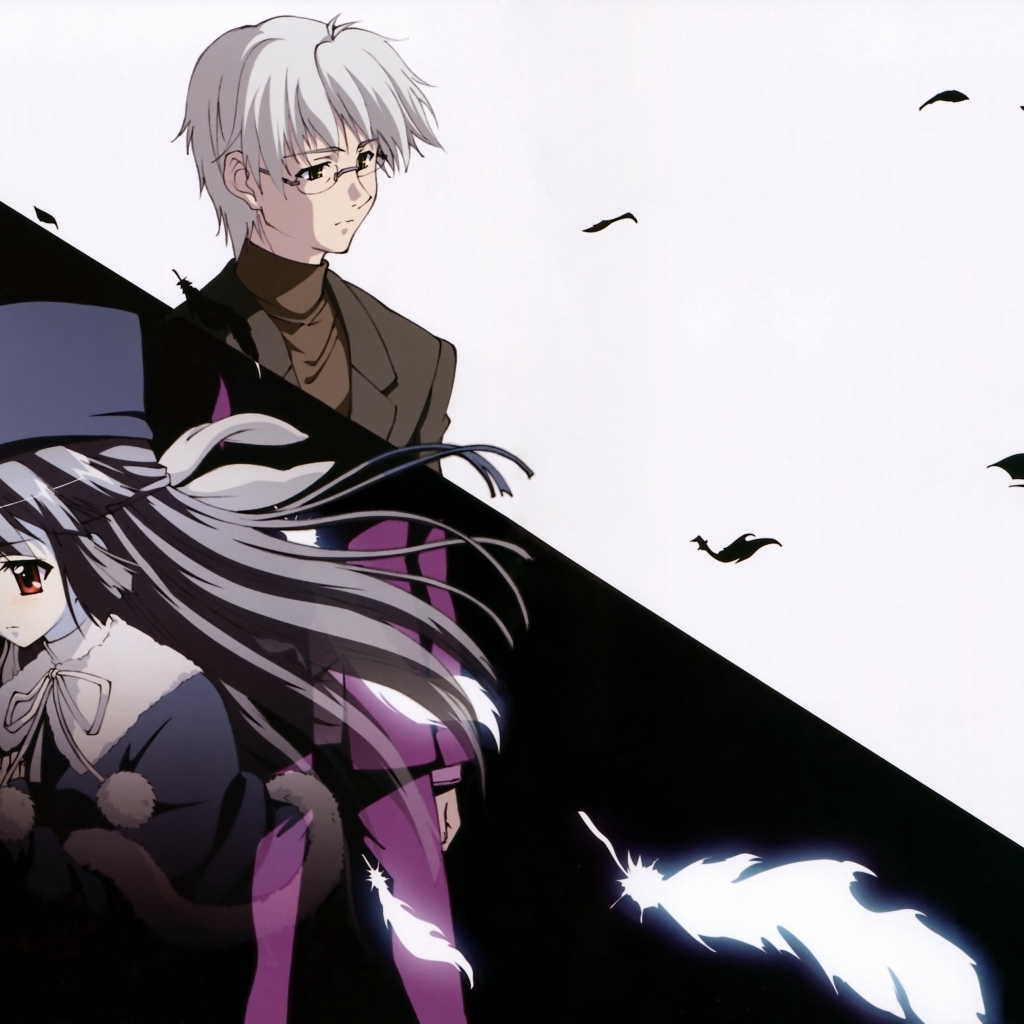 Черное и белое в аниме Эф - история воспоминаний