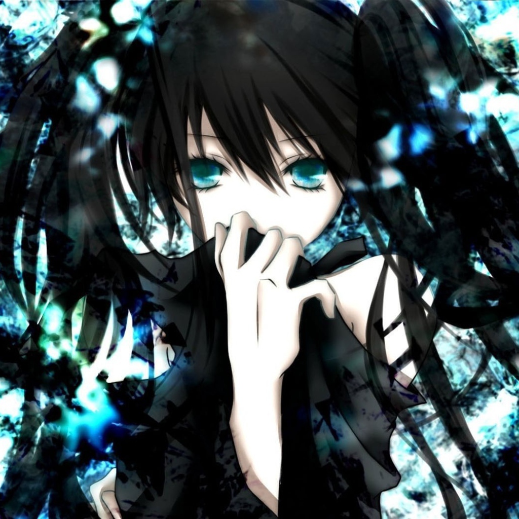 Голубоглазая девушка аниме Black Rock Shooter
