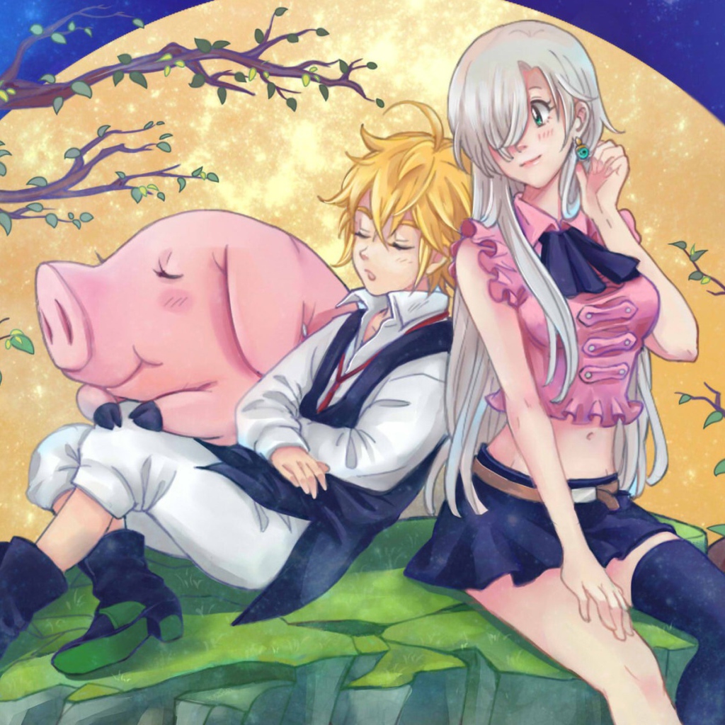 Парень и девушка из аниме Nanatsu no Taizai