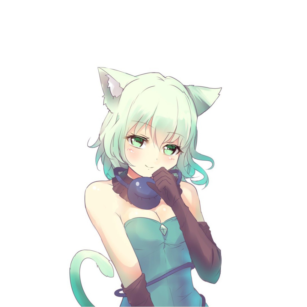 Милая кошка аниме девушка