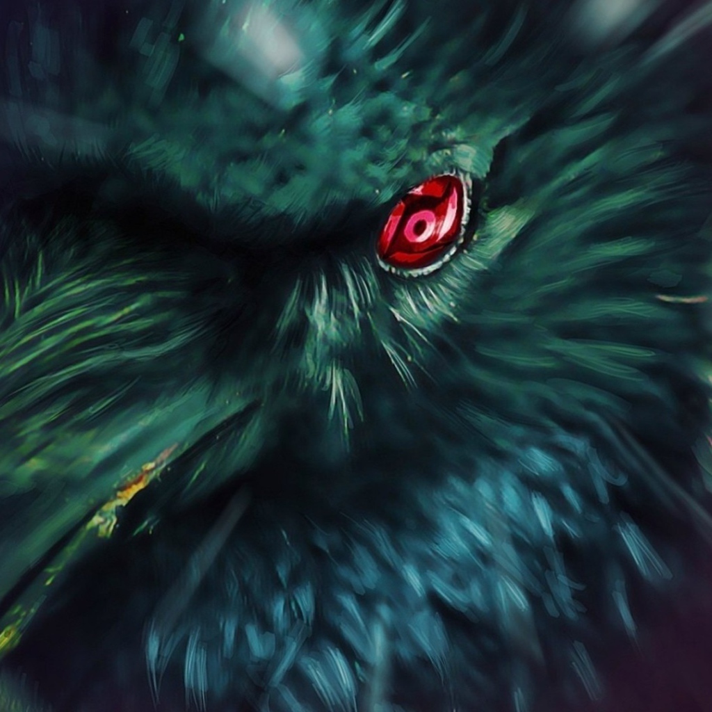 Глаз Шаринган у ворона