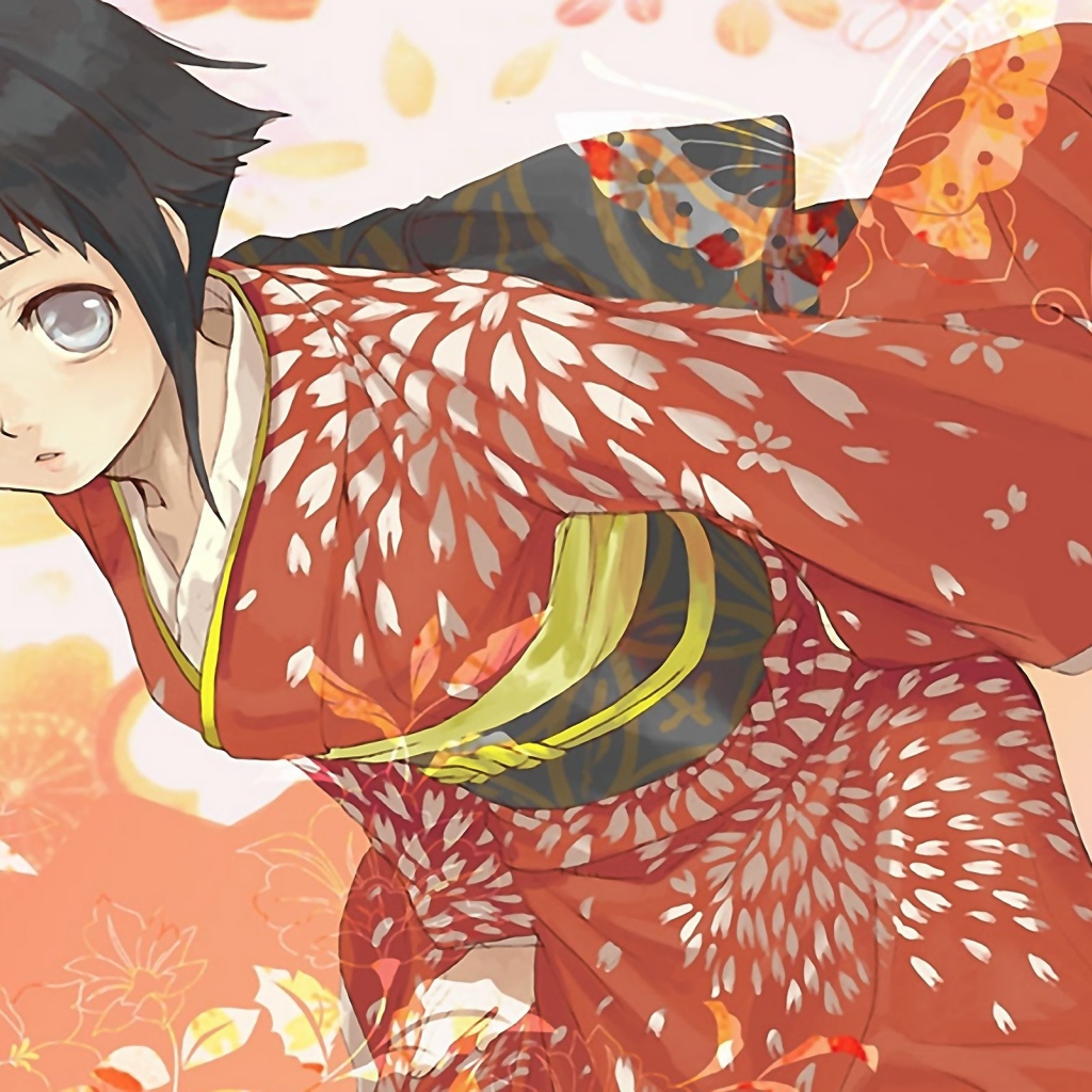 Девушка Хината Хьюга из аниме Наруто