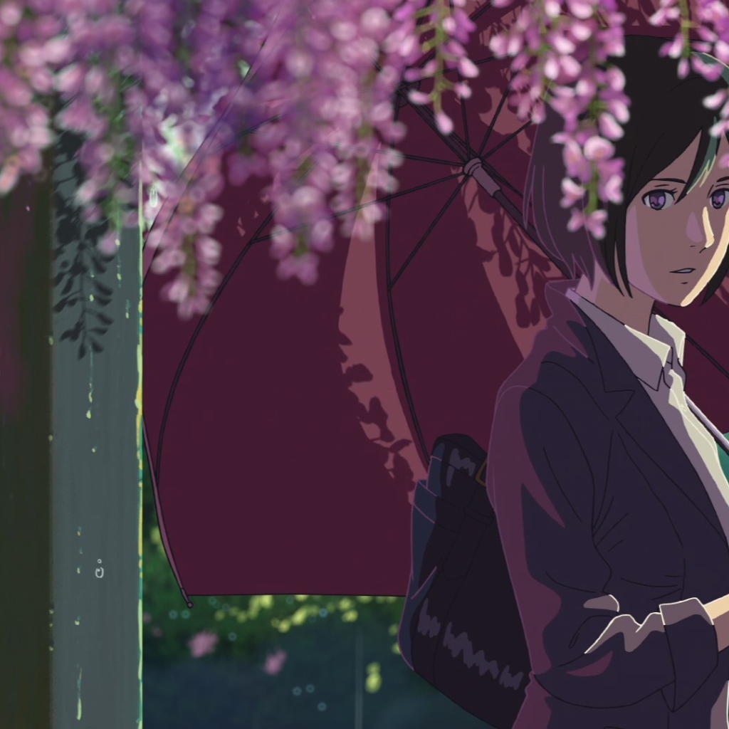 Девушка из аниме Сад изящных слов