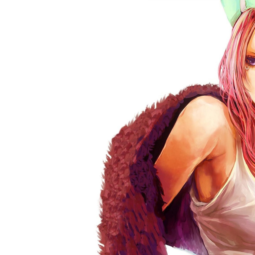 Девушка ест мороженое в аниме One Piece