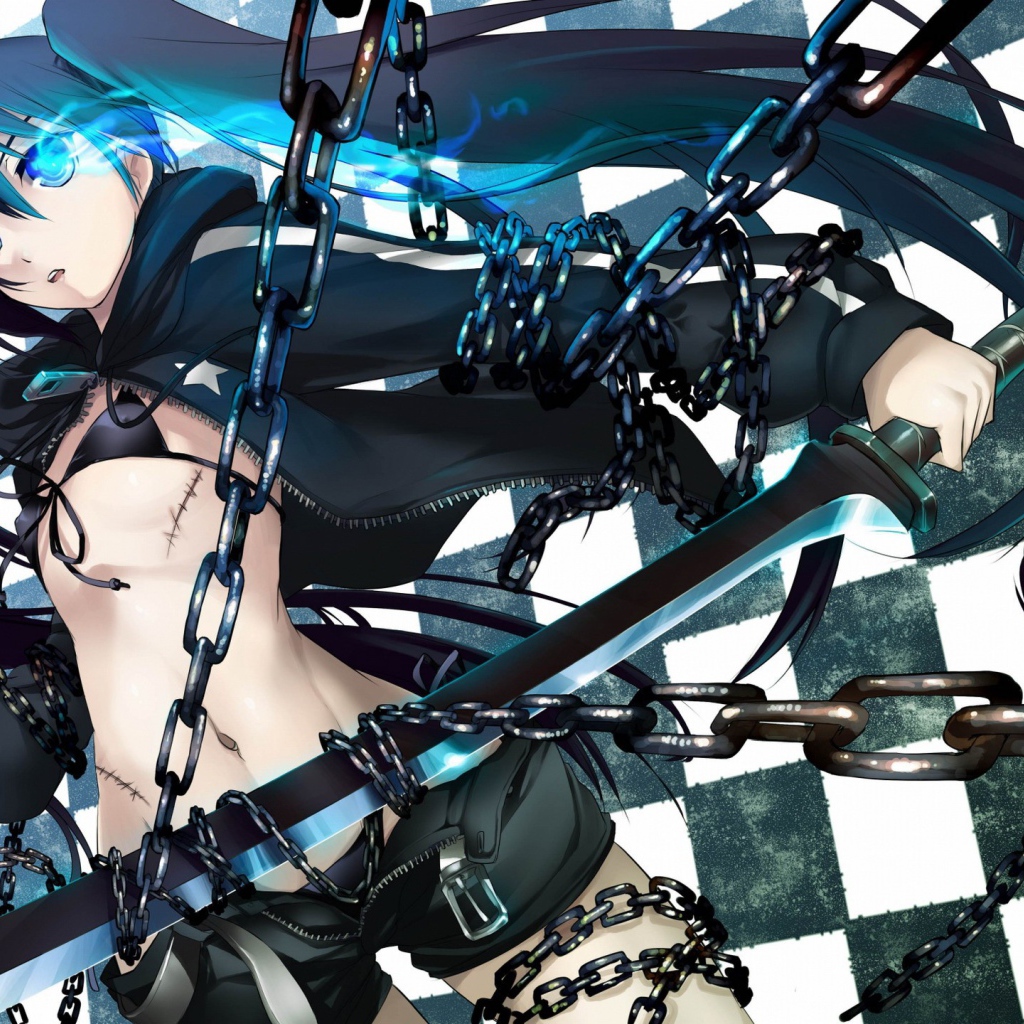 Девушка в цепях, аниме Black Rock Shooter