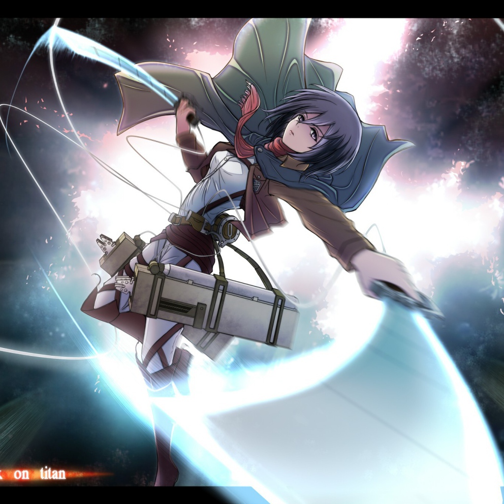 Девушка в полете, аниме Атака Титанов