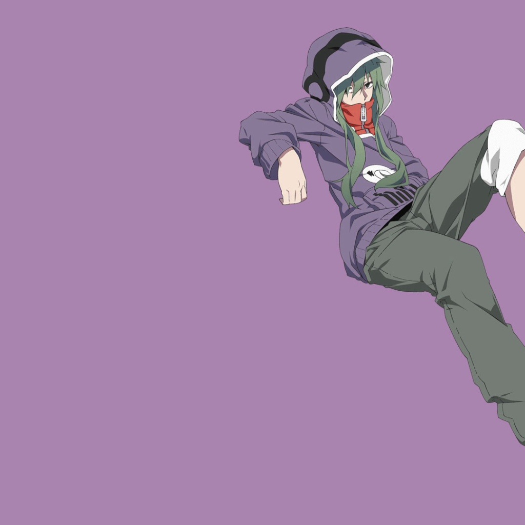 Девушка на фиолетовом фоне, аниме Kagerou Project