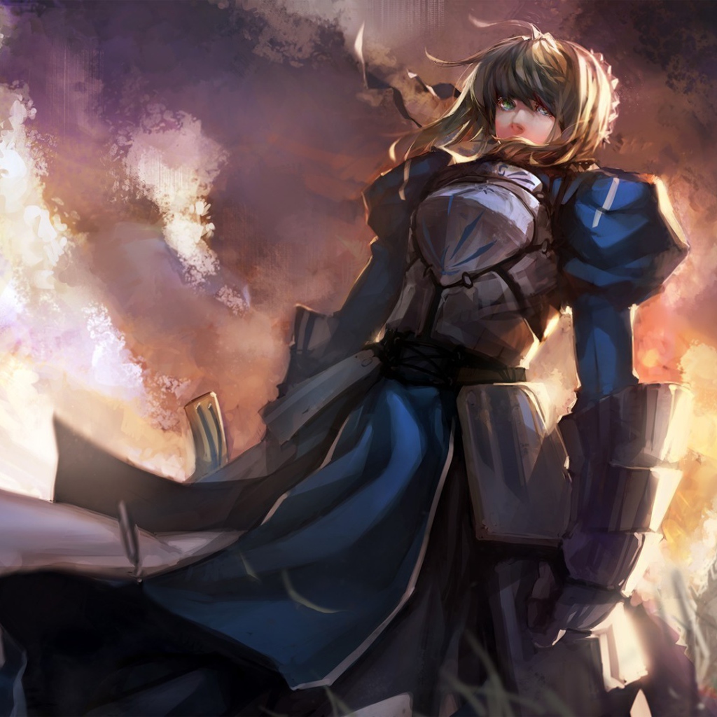 Девушка воин в аниме Fate-Zero