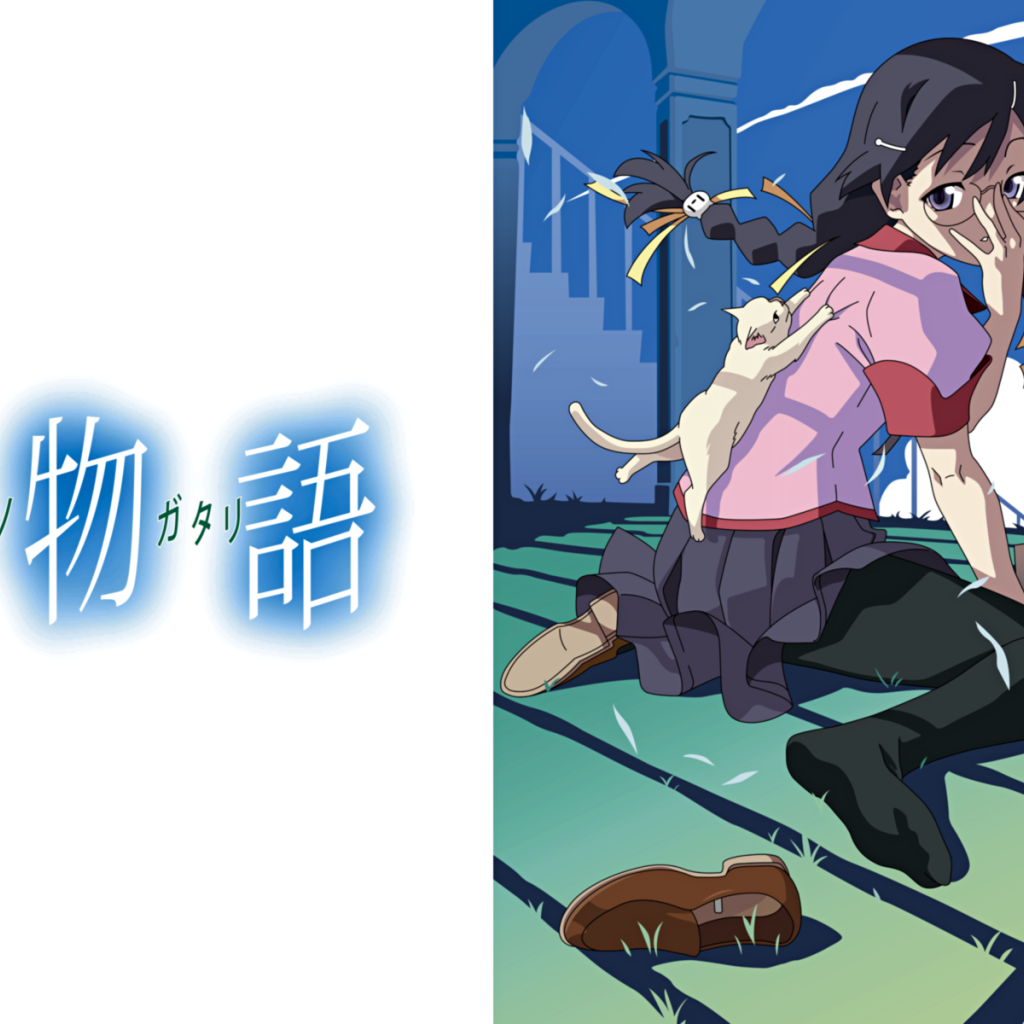 Девушка с кошкой в аниме Истории монстров