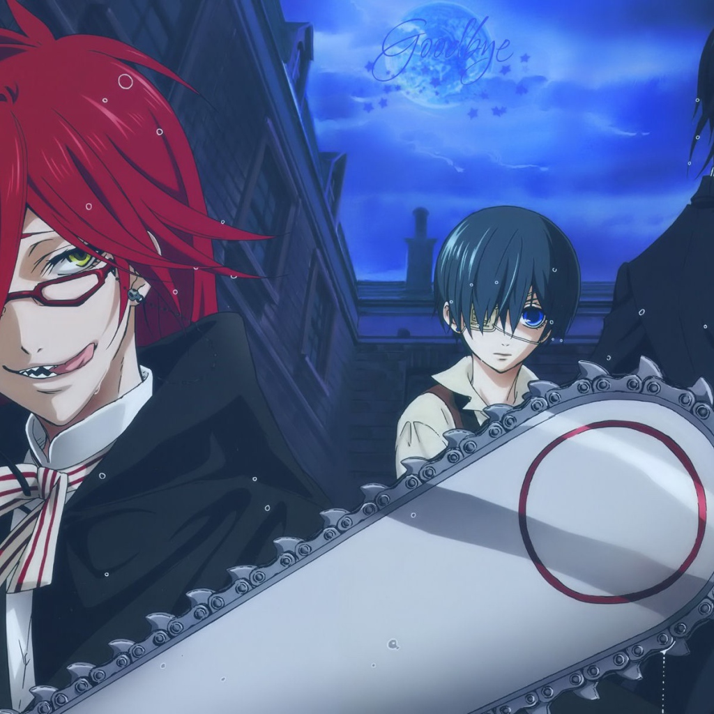 Девушка с цепной пилой из аниме Тёмный дворецкий