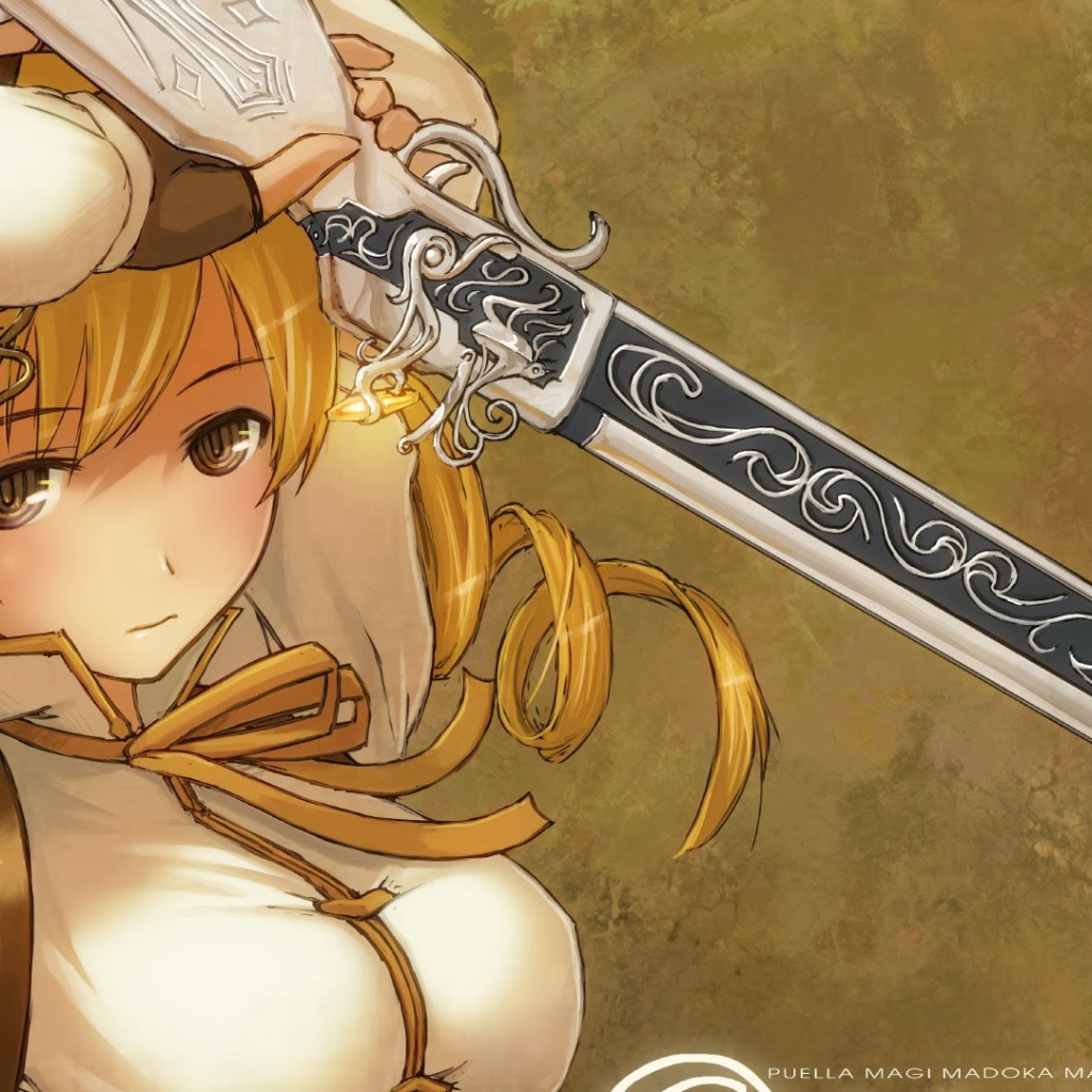 Девушка с мечом, аниме Девочка-волшебница Мадока