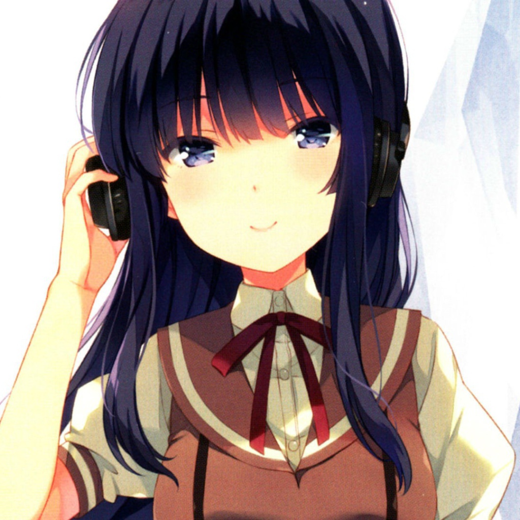 Девушка в наушниках в аниме Метод Небес