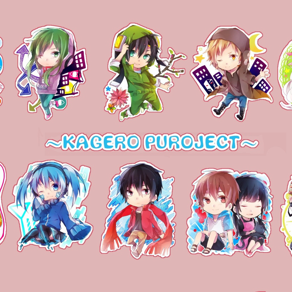 Девушки вокалоиды из аниме Kagerou Project