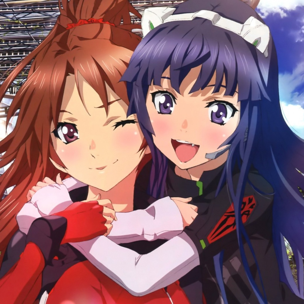 Девушки подружки из аниме Guilty Crown