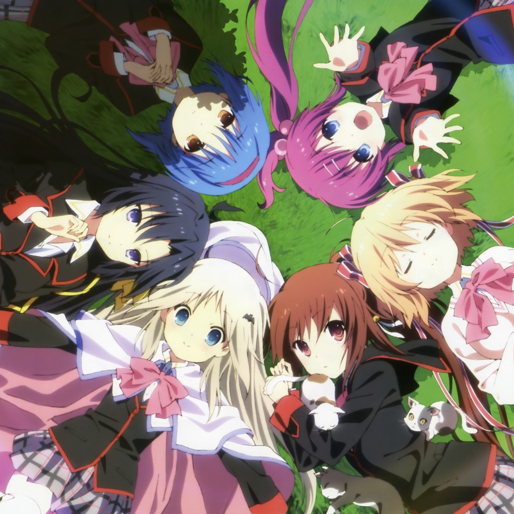 Девушки подружки в аниме Маленькие проказники