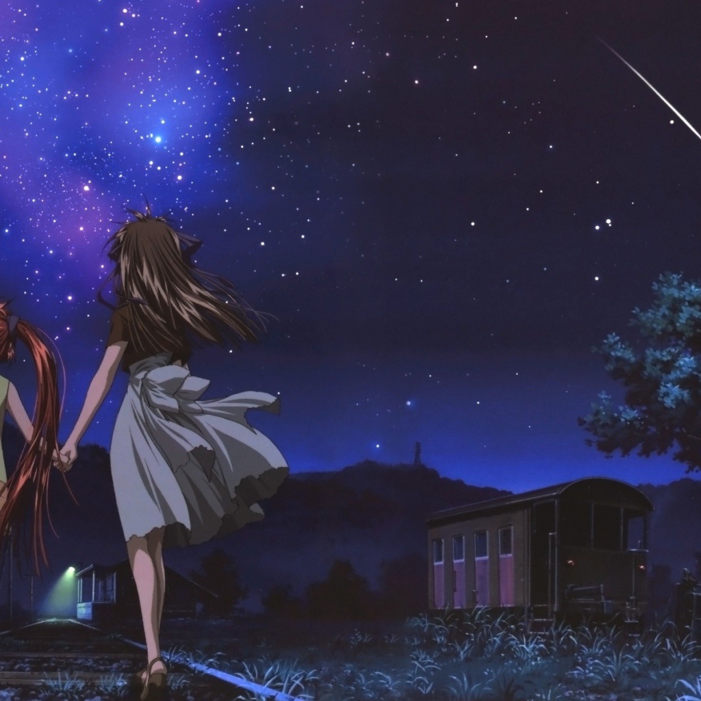 Девочки смотрят на звезды, аниме
