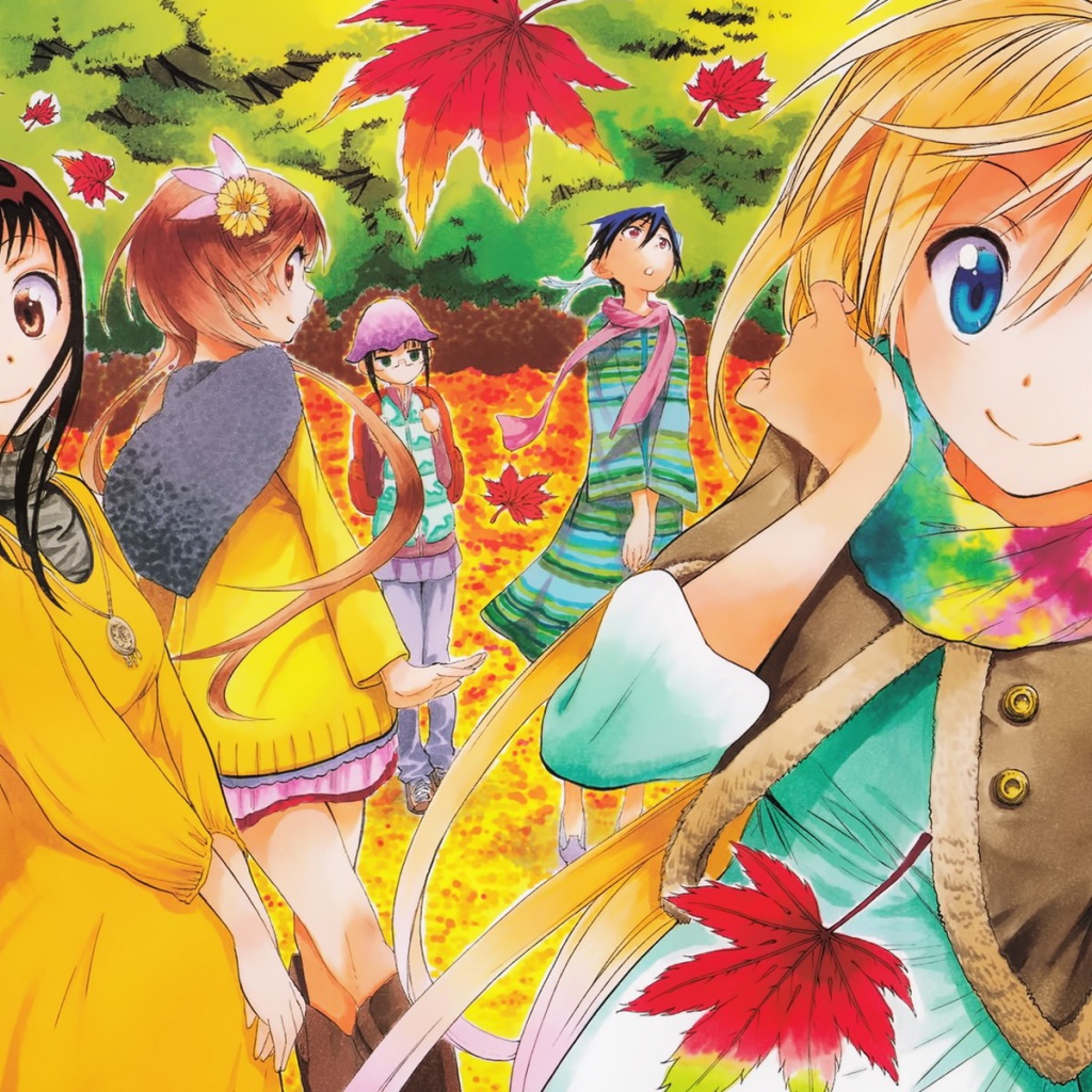 Девушки гуляют в саду, аниме Притворная любовь