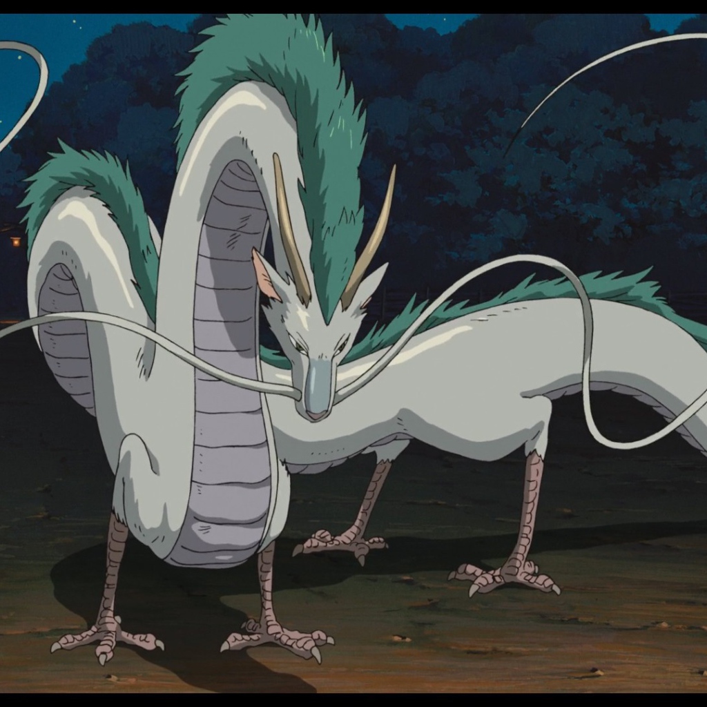 Зеленогривый дракон в аниме Унесённые призраками