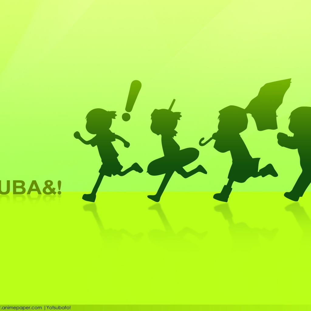 Зеленые силуэты персонажей аниме