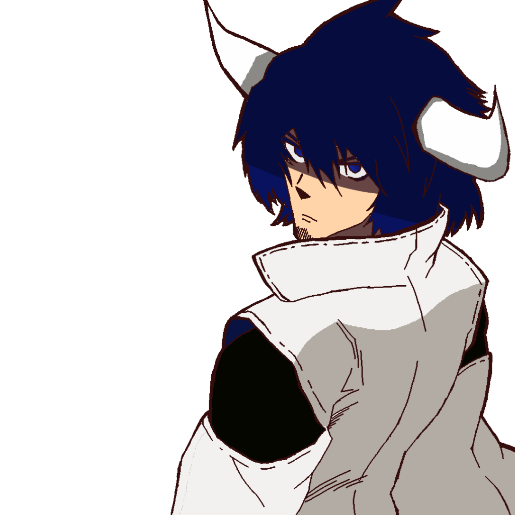 Герой аниме Akame ga Kill с рогами