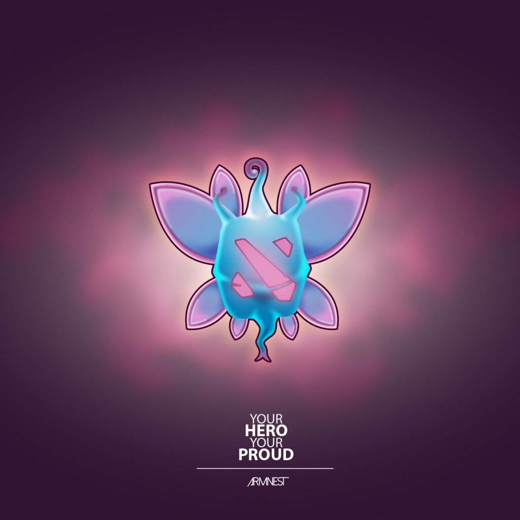 Герой аниме, фиолетовый фон