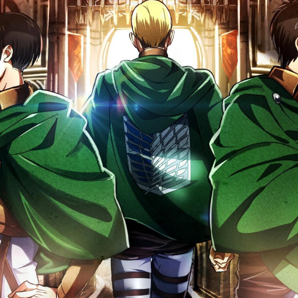 Герои манги  Атака Титанов в зеленых накидках