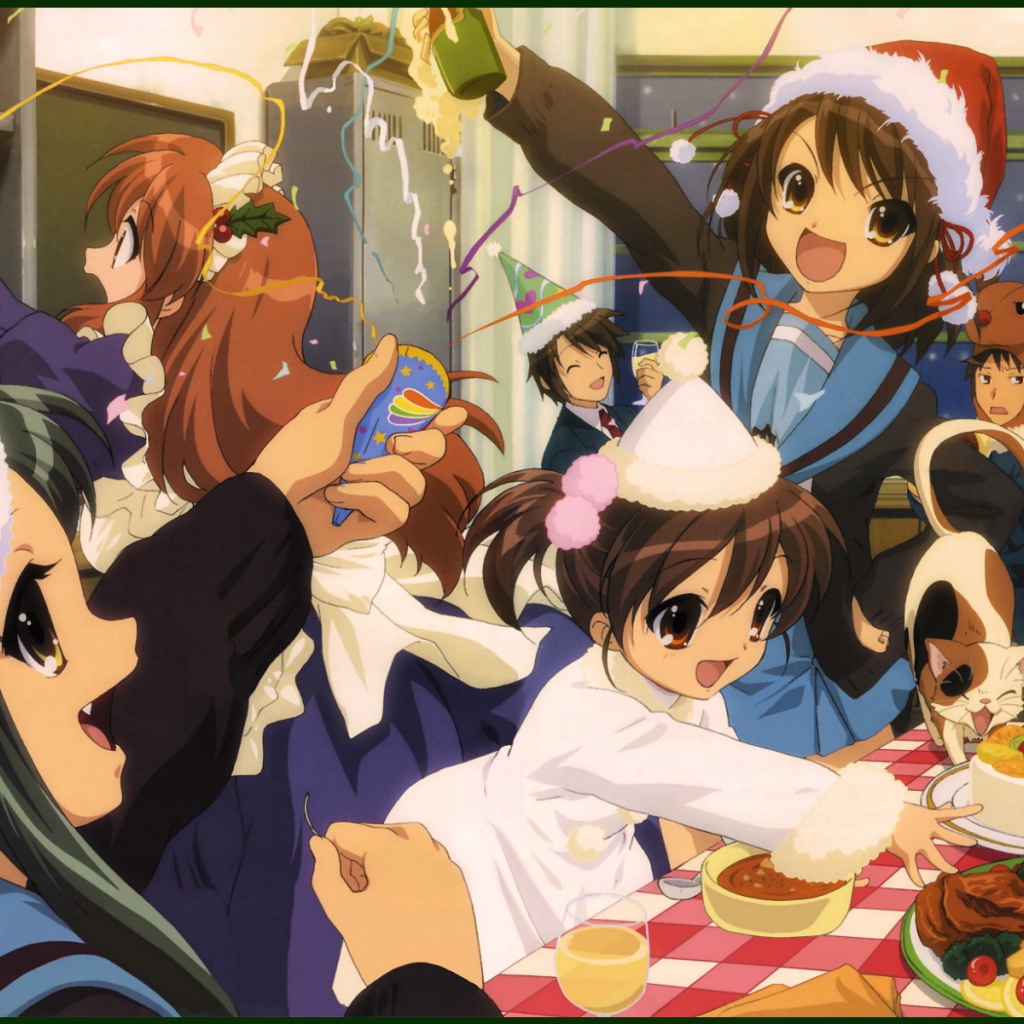 Праздник в аниме Меланхолия Харухи Судзумии