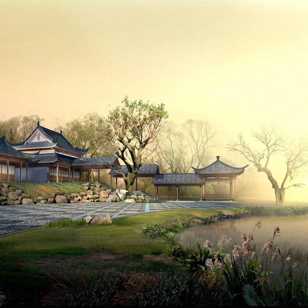 Японский пейзаж в мире аниме