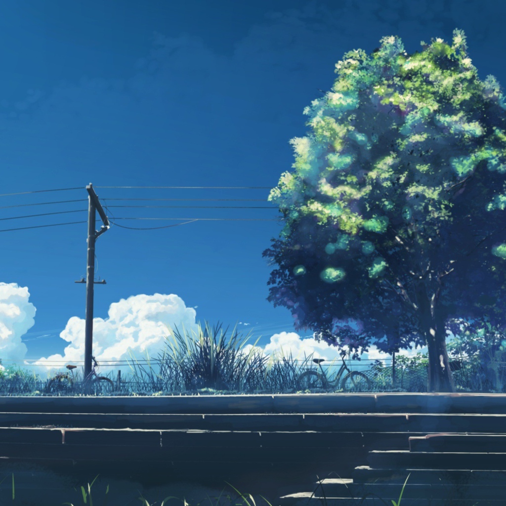 Пейзаж в аниме Пять сантиметров в секунду