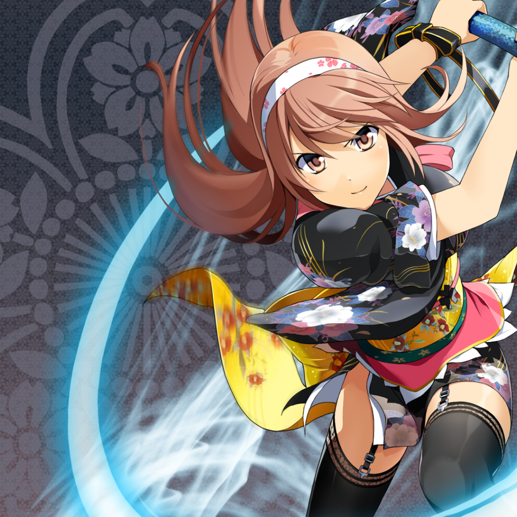 Световой меч в руке девушки аниме Onigirl