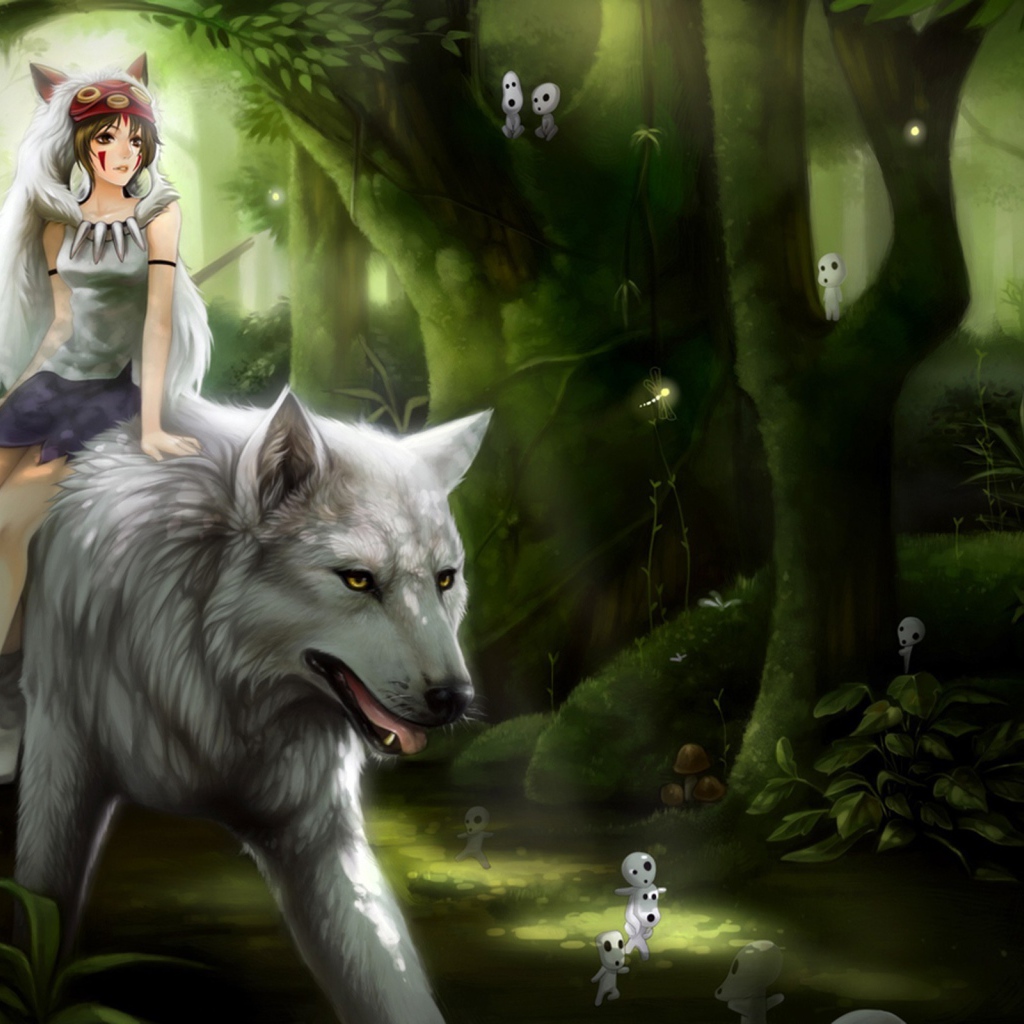 Little Red Riding Hood on the wolf anime